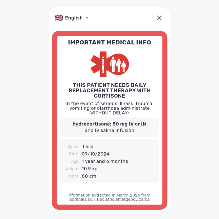 Pantalla de historial con snapshots editables